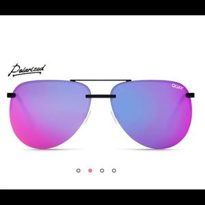 Quay Sunglasses The Playa (Black/Pink Polarized)